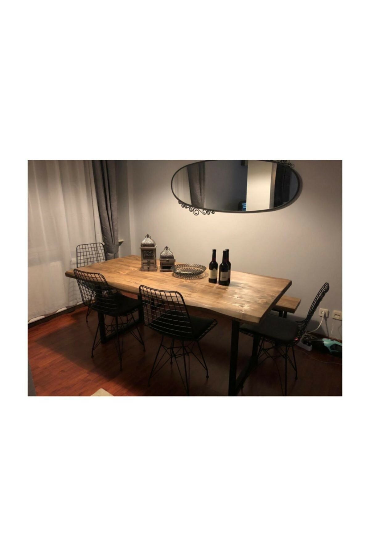 Kütük Yemek Masası Doğal Ağaç Lüx Kütük 80X160Cm