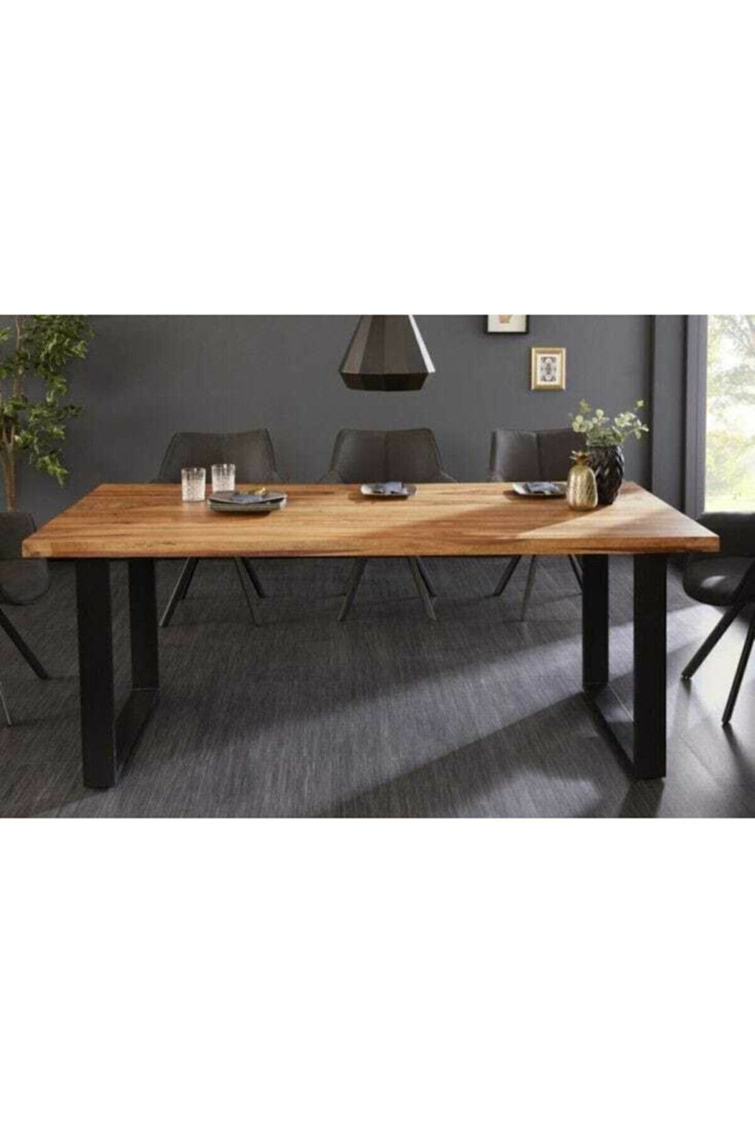 Kütük Yemek Masası Doğal Ağaç Lüx Kütük 80X160Cm