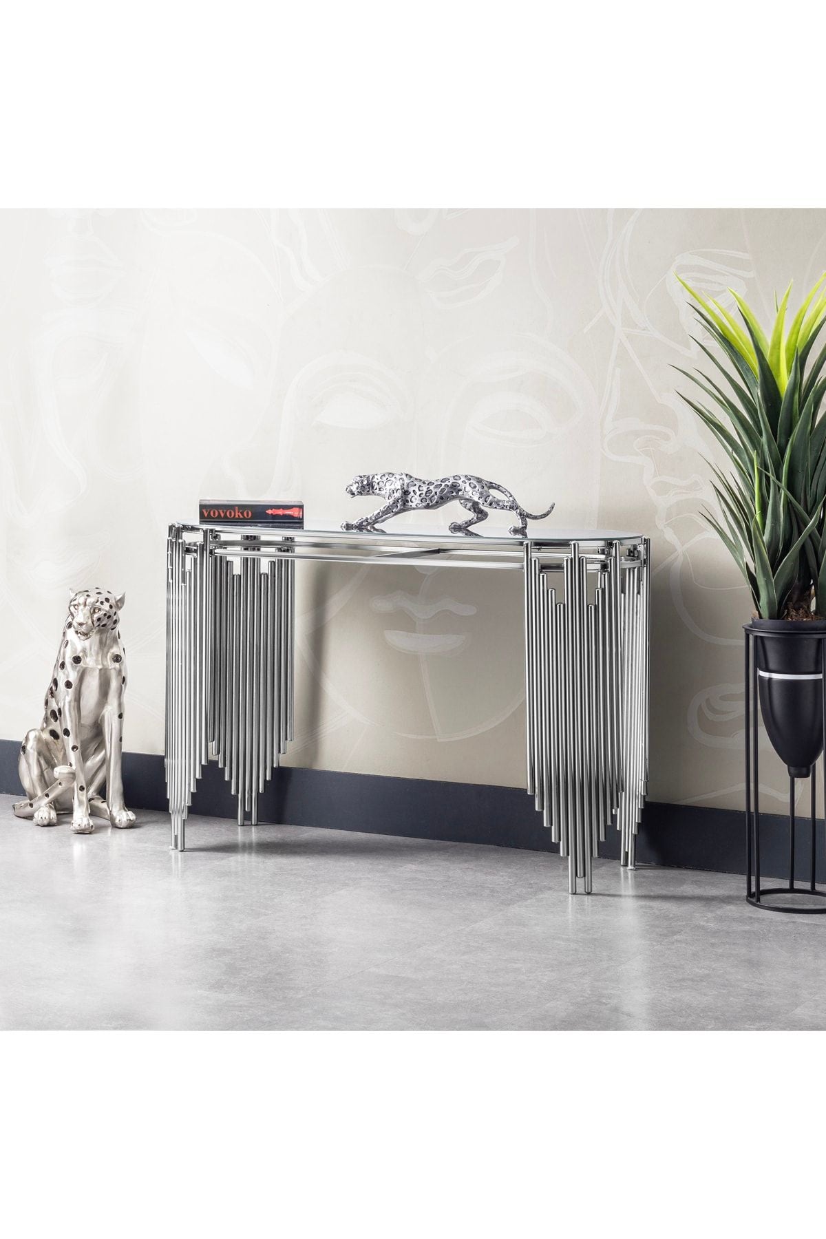 Piyano Model Lüx Paslanmaz Dresuar Ultra Lak Kaplama - 140CM