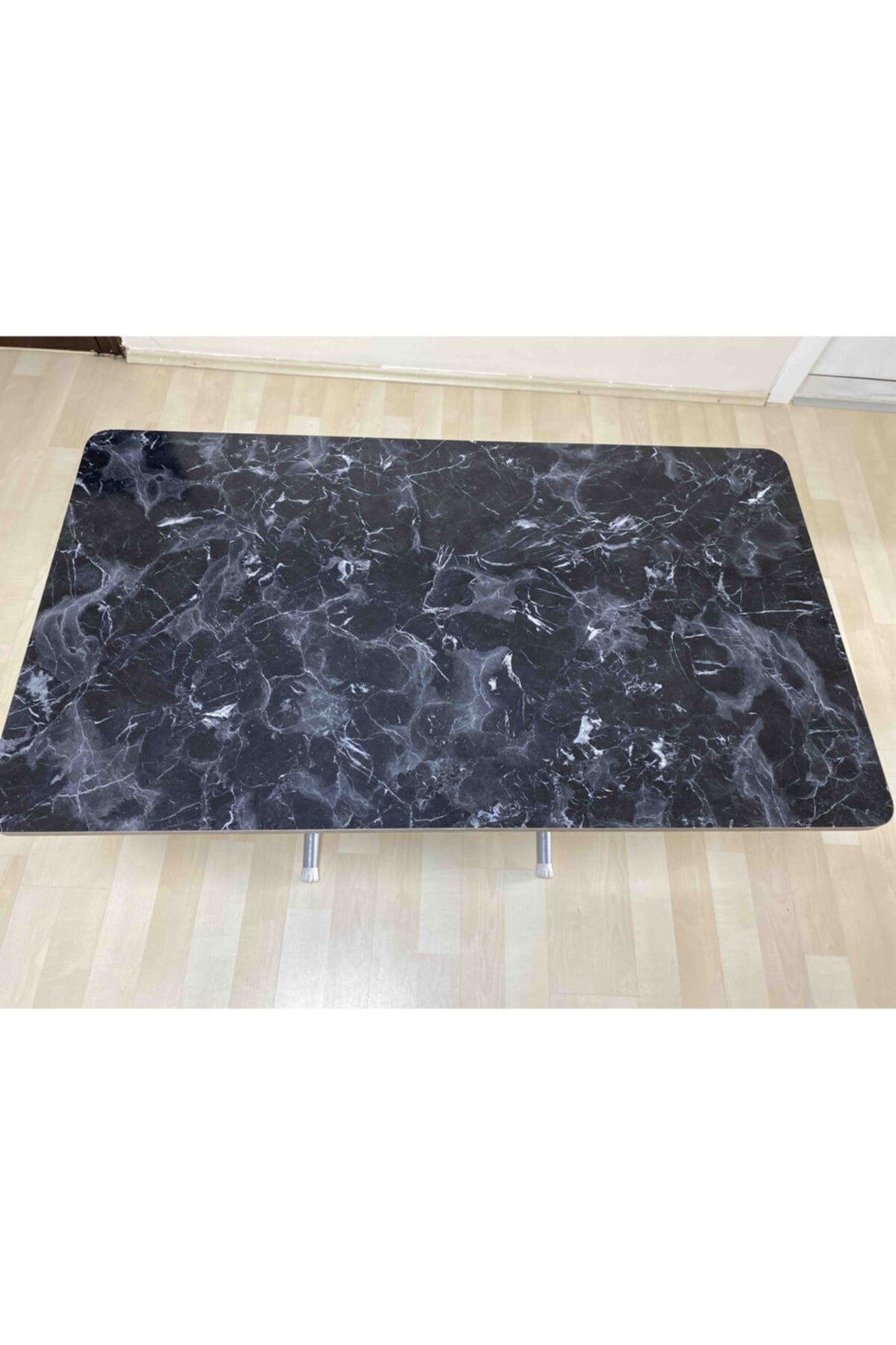Yemek Masası Siyah Mermer Desen 70X120