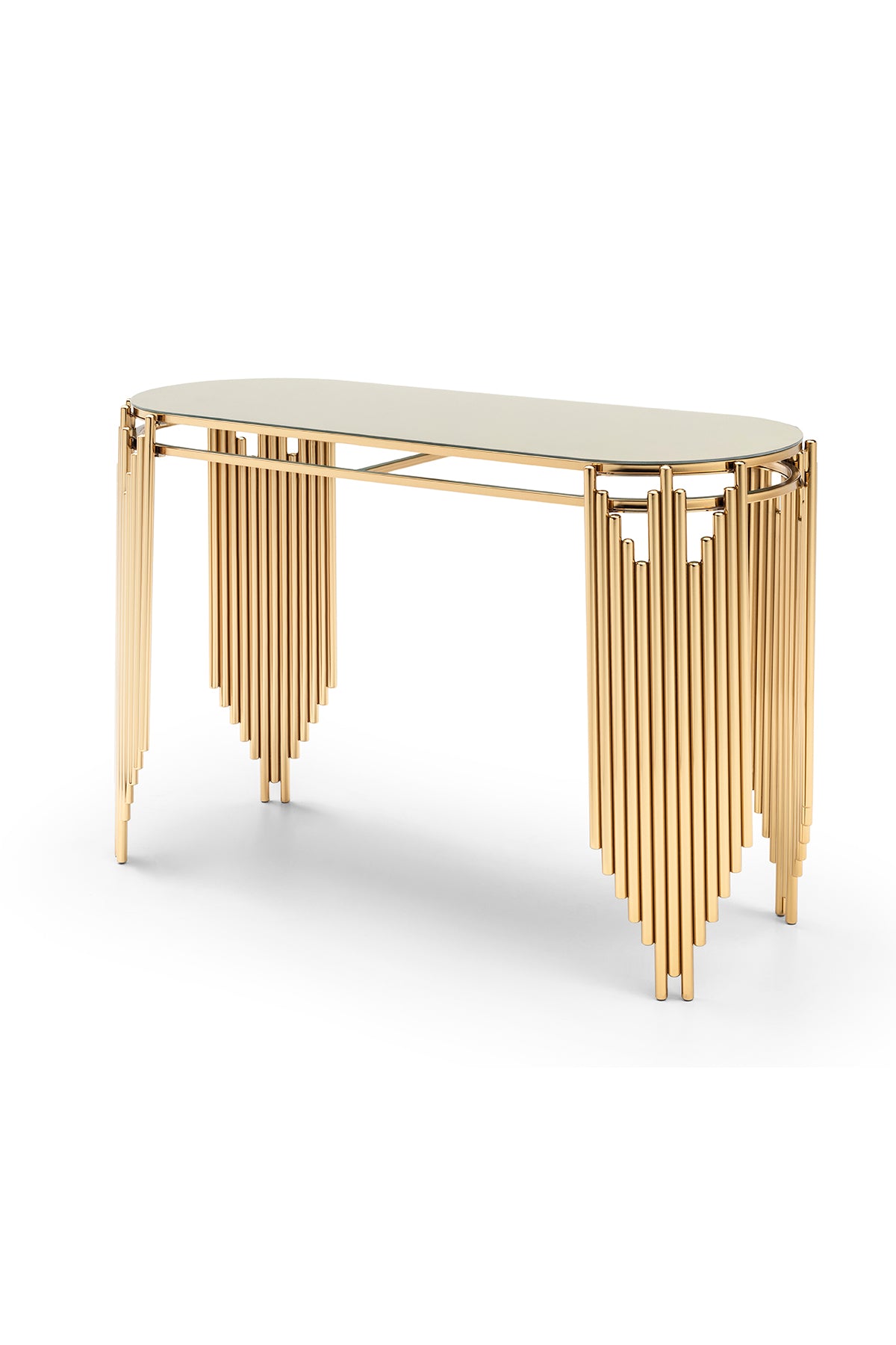 Piyano Model Lüx Paslanmaz Dresuar Ultra Lak Kaplama - Gold - 140CM
